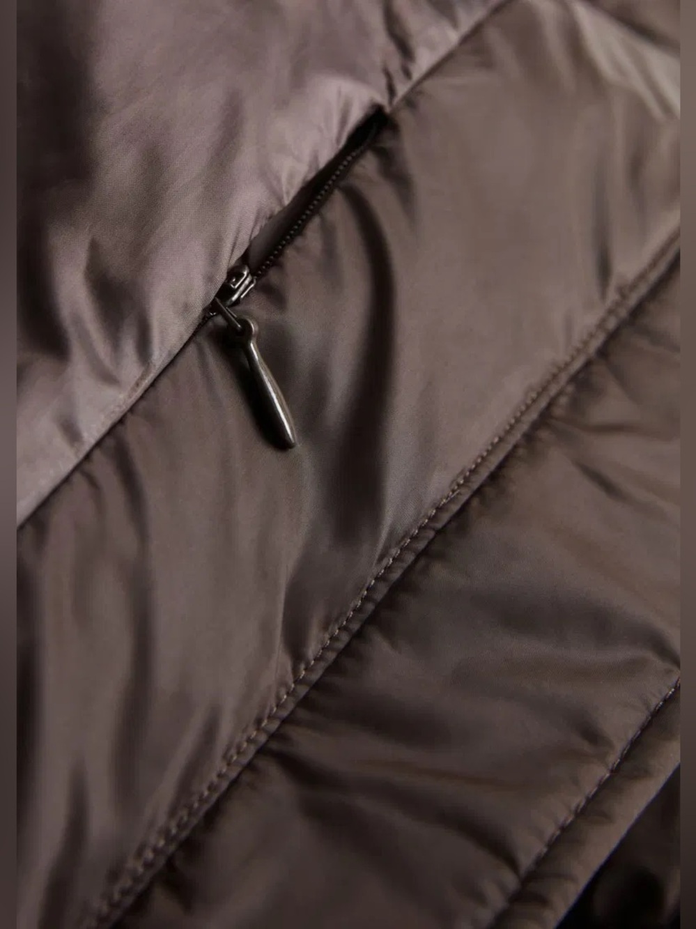 & Other Stories Dark Brown Quilted Puffer Jacket - Picture 4 of 10